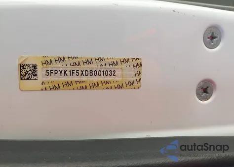 2013 Honda Ridgeline Rtl z USA, uszkodzony, nr VIN 5FPYK1F5XDB001032